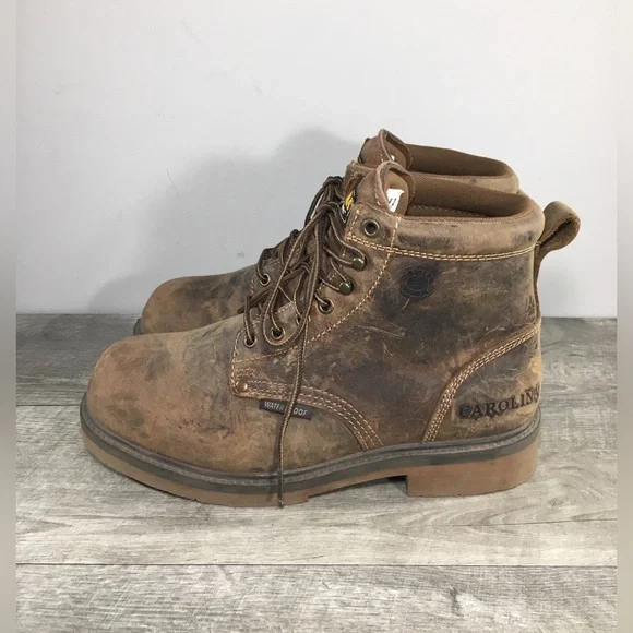 Carolina CA3044 Soft Toe Waterproof Scubaliber EH Leather Mens Work Boots Size 9 - Picture 6 of 11